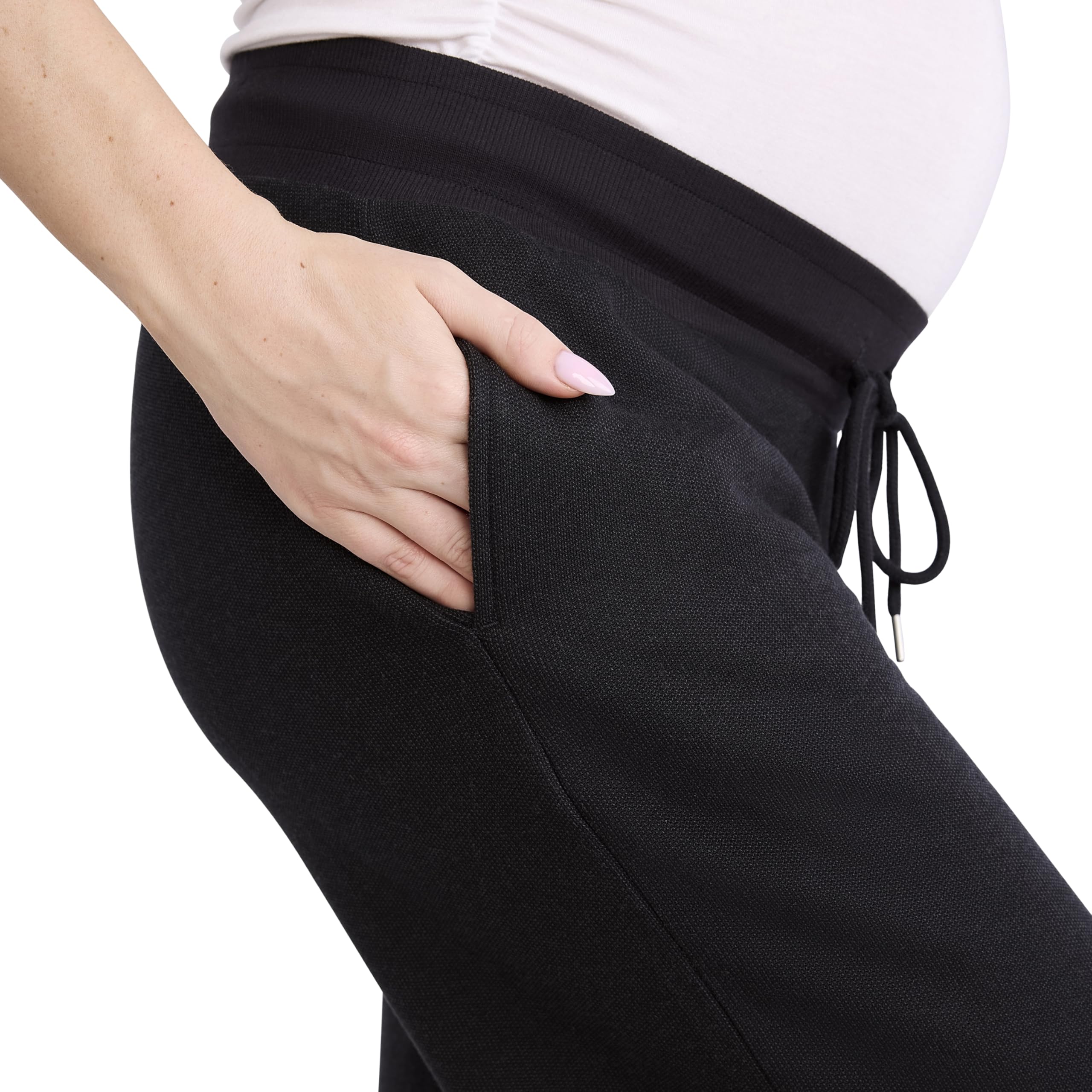 Motherhood Maternity Damen Under The Belly Wide Leg Pregnancy Lounge Sweatpants with Drawstring Trainingshose