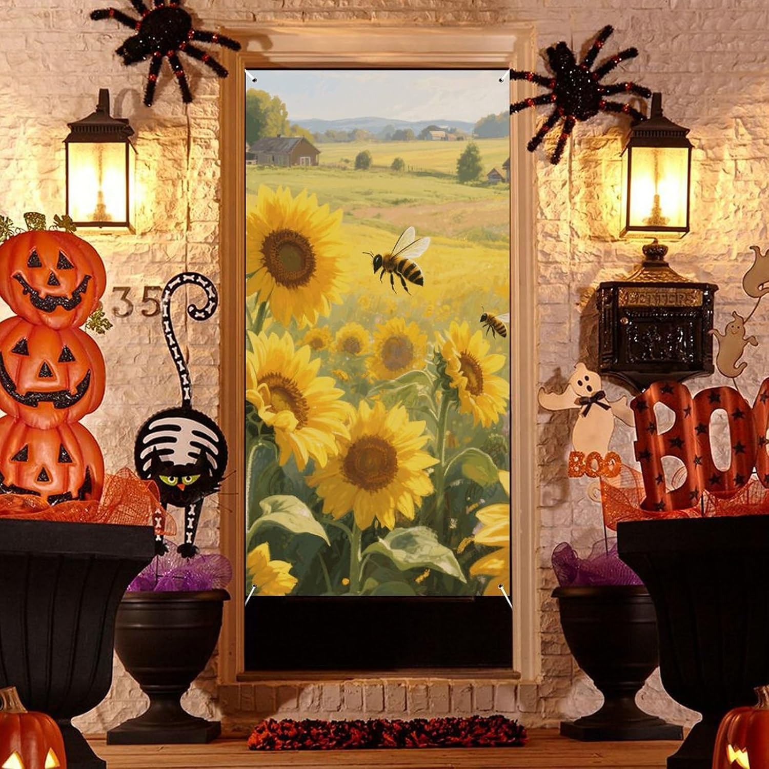 Sunflower Decoration Door Banner Welcome Door Cover image 4