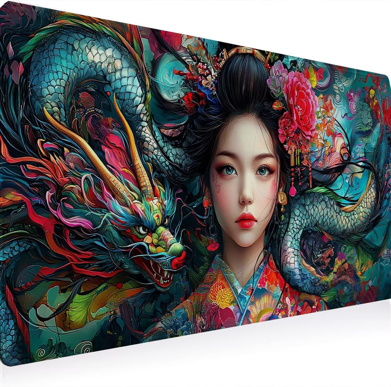 Podkładka pod mysz, podkładka pod mysz XXL 1200 x 600 mm podkładka pod mysz dla graczy, wodoodporna gumowa podstawa, duża podkładka pod mysz do gier na biurko szyte krawędzie wodoodporna