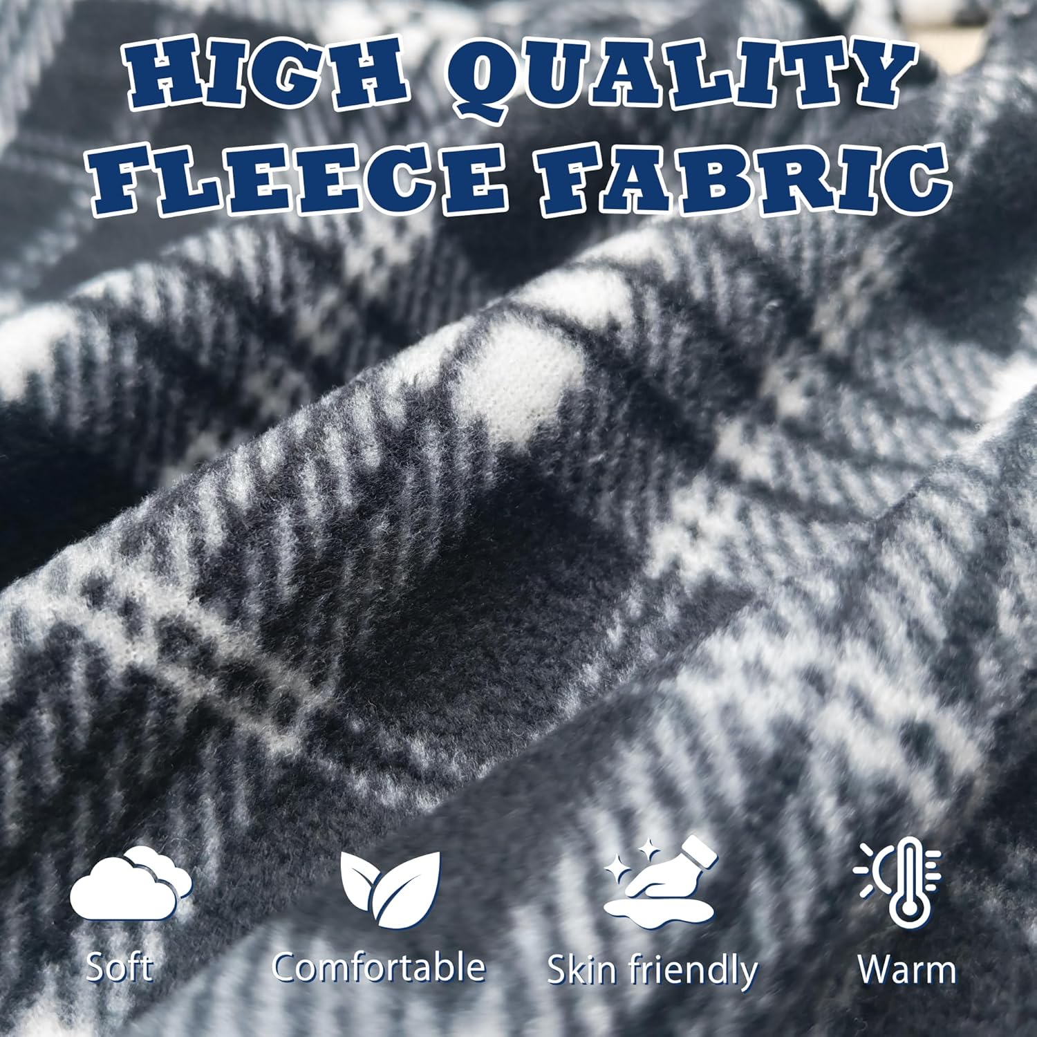 3 Pack Boys Fleece Pajama Pants, Warm Plaid Lounge Pj Bottoms for kid with Pockets Soft - Image 2