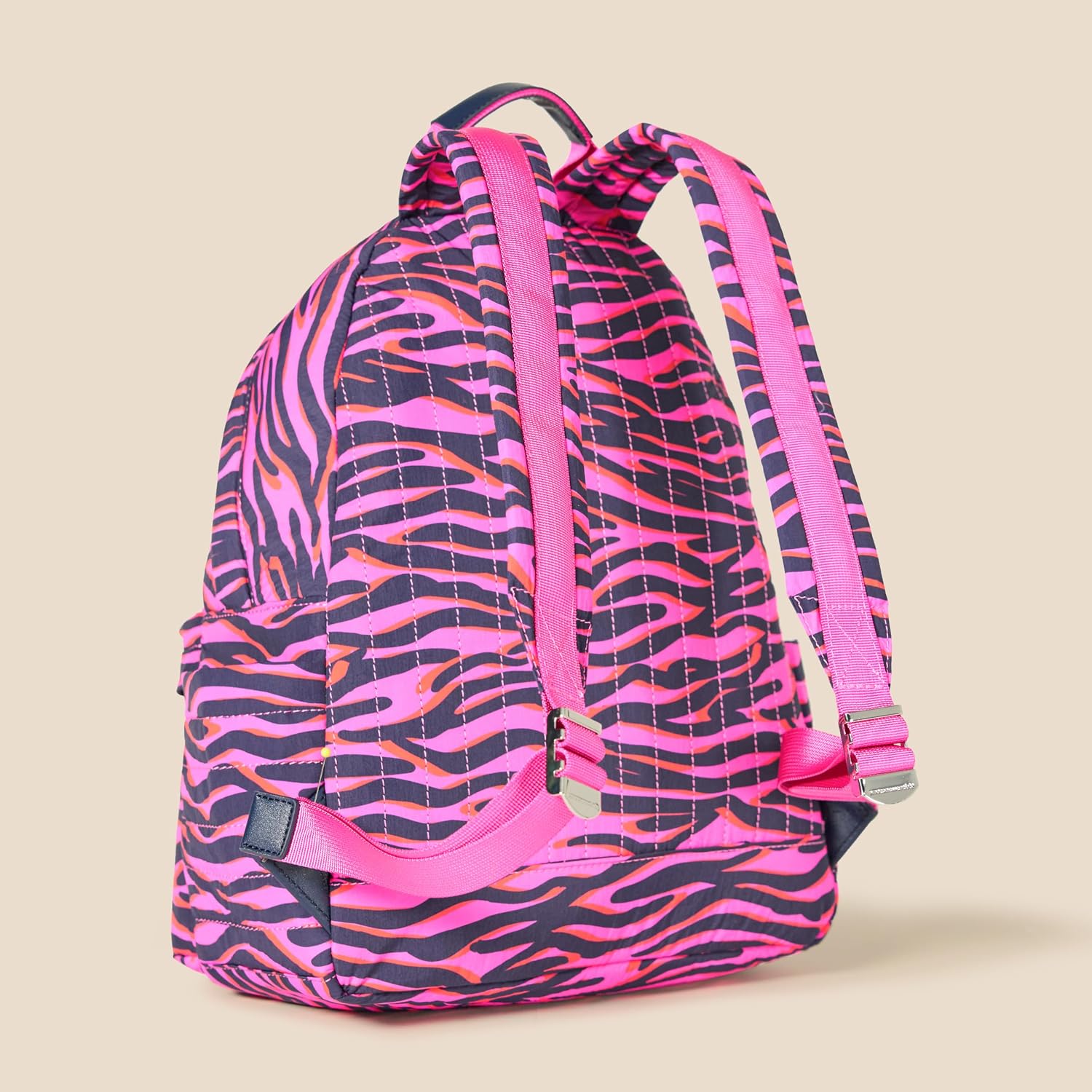 Amazon Essentials Unisex Kids' Backpack for Boys and Girls, Bright Pink Zebra Stripes, One Size