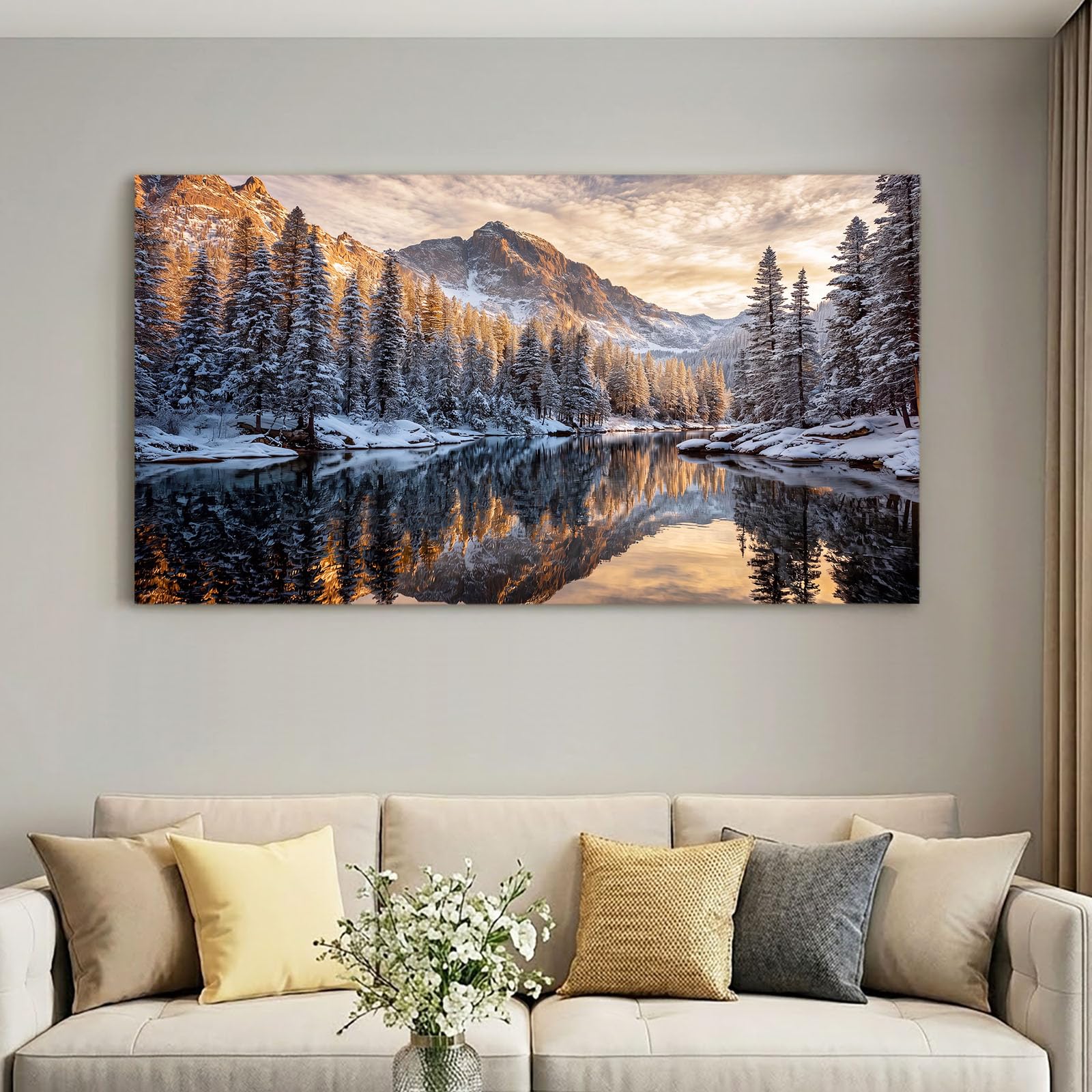 Naturalny krajobraz Mały obraz Dekoracja ścienna, Wielokolorowy, 90 x 60 cm