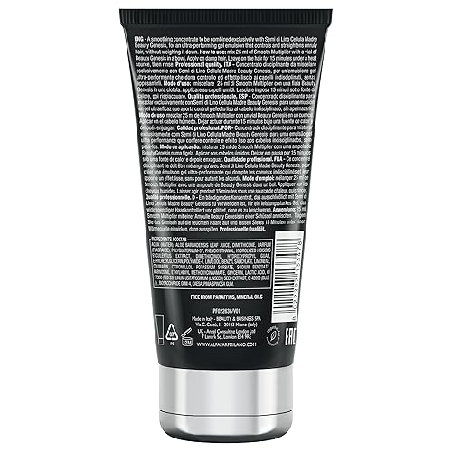 Vista 2 de Alfaparf Milano Semi di Lino Cellula Madre Smooth Multiplicador Tratamiento de gel brillante para el control diario del encrespamiento Uso como un
