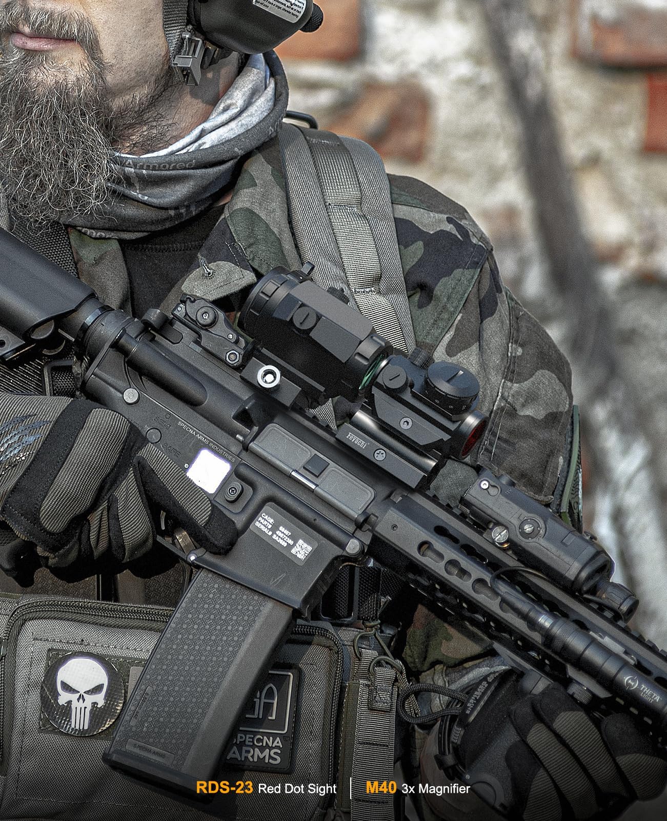 Feyachi RDS-22 Red Dot Visier mit M40 3X Magnifier Combo-Kit, 1x22mm Rotpunktvisier & Red Dot Magnifier Absoluter Co-Zeuge