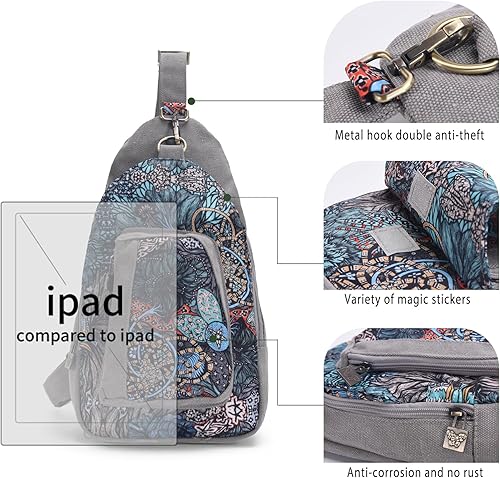 Miniatura 3 de Black Butterfly Bolsa de pecho prémium para mujer, bandolera pequeña, mochila de pecho para moda y ligera