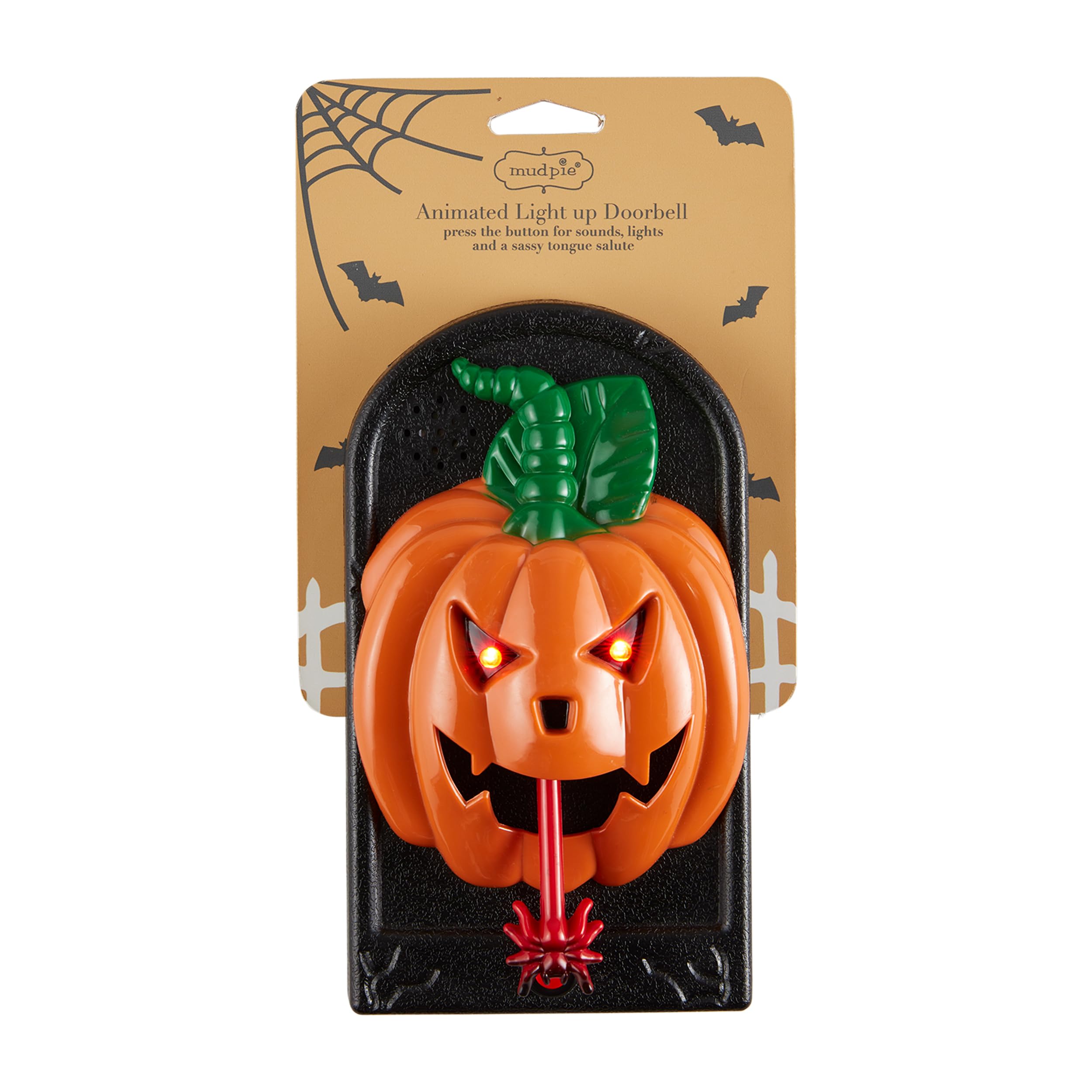 Mud Pie Pumpkin Lightup Doorbell Set