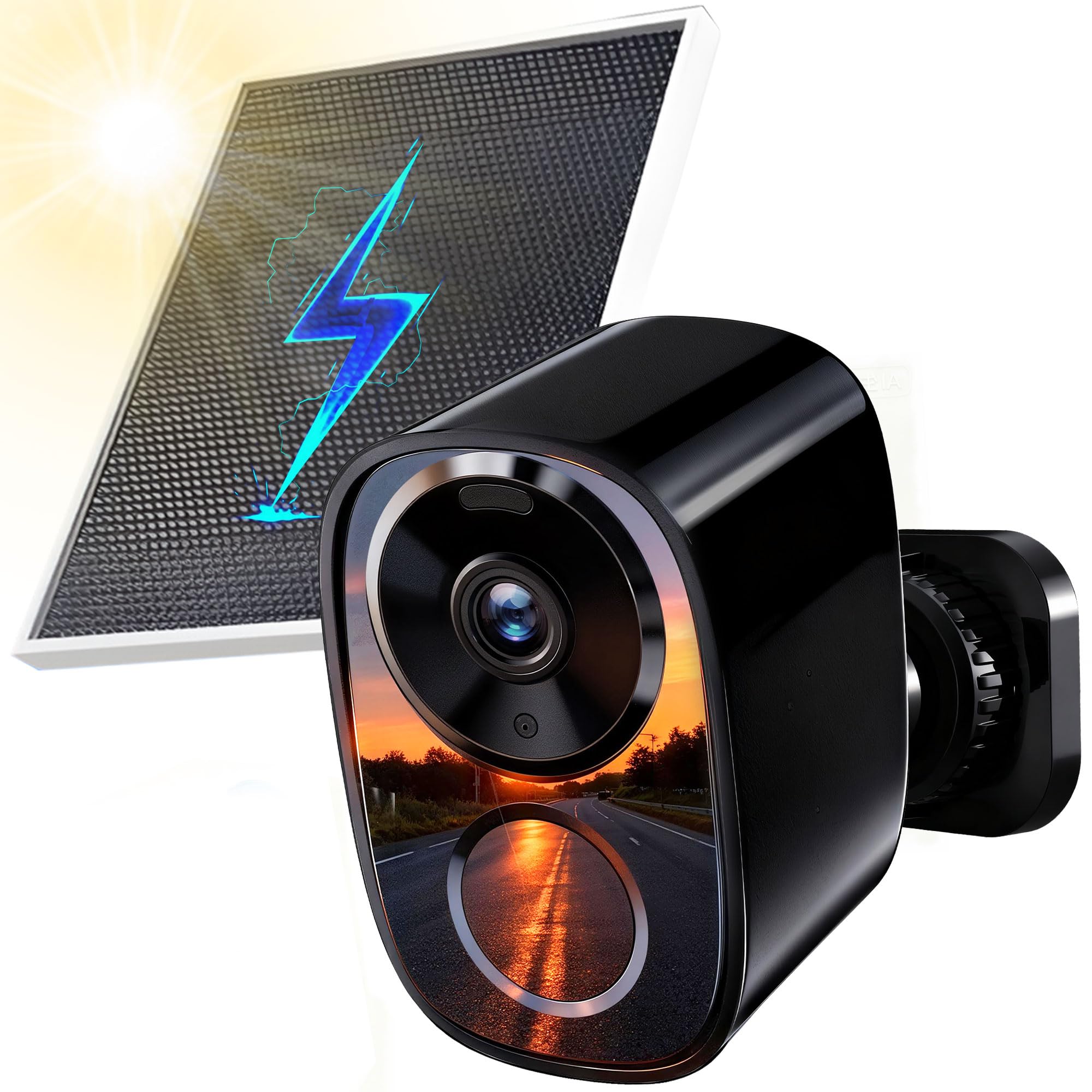 realhide 2026 Upgraded 2K Wireless Outdoor Security Cameras with Solar Panels, Free Cloud Storage, AI Motion Detection, Spotlight & Siren Alarm, 2-Way