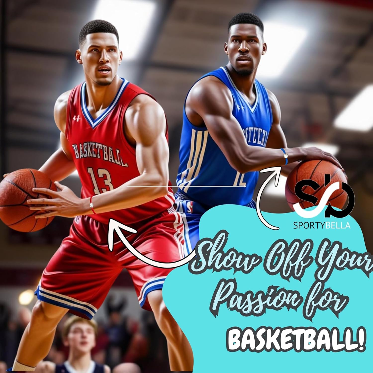 Sportybella Unisex Basketball Charm Bracelet - Adjustable Friendship Bracelet With Basketball Charm - Image 8