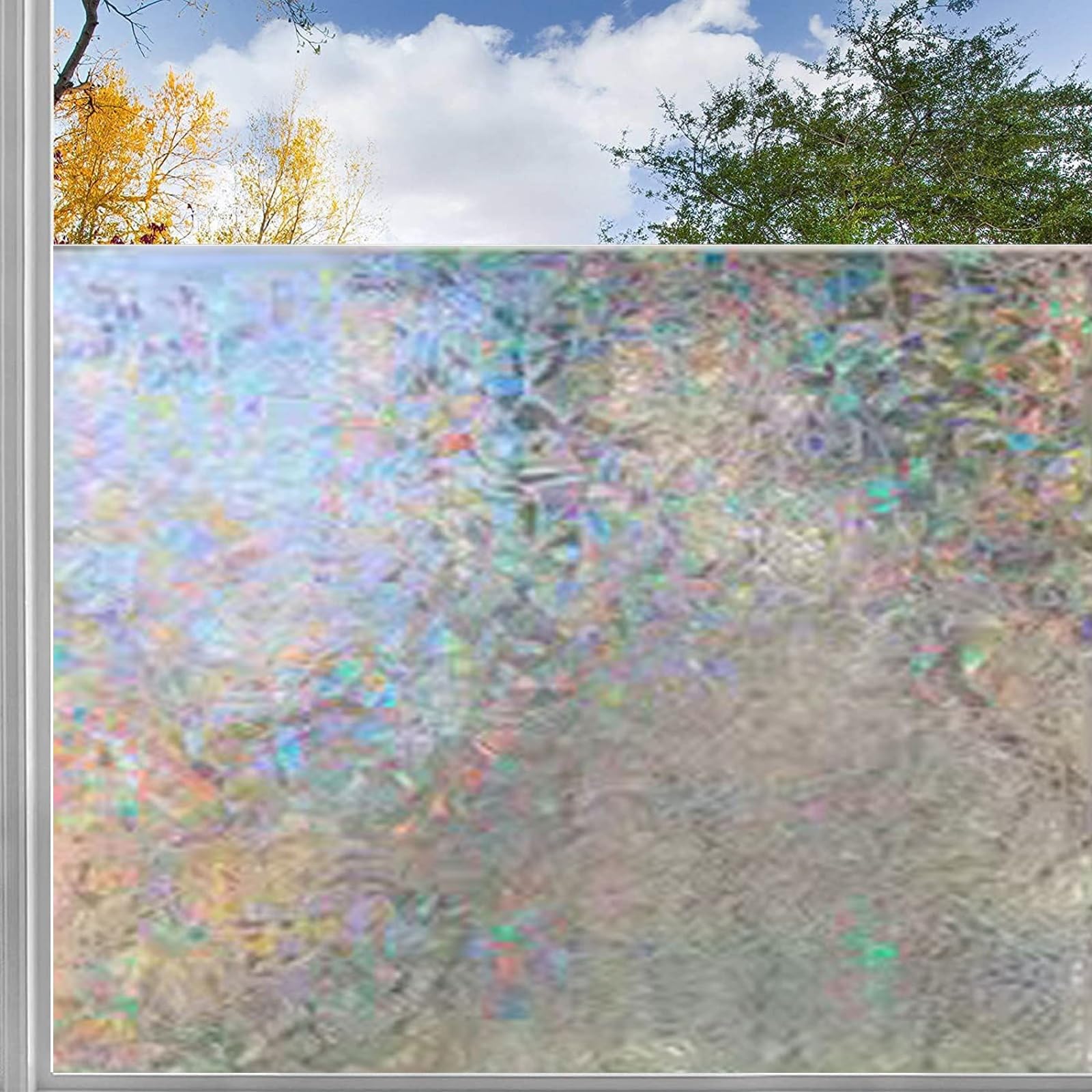 Window Film Privacy Film 130 x 300 cm(51 x 118inch) Opaque Anti UV Light Blocking Privacy Patterned Frosted Film Removable Window Film for All Smooth Glass Surface, laser — image 1