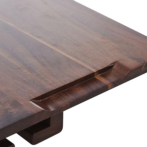 Miniatura 6 de Gourmet Basics by Mikasa Picnic Wine & Charcutería - Bandeja de madera de acacia, 20 x 13 pulgadas, color negro