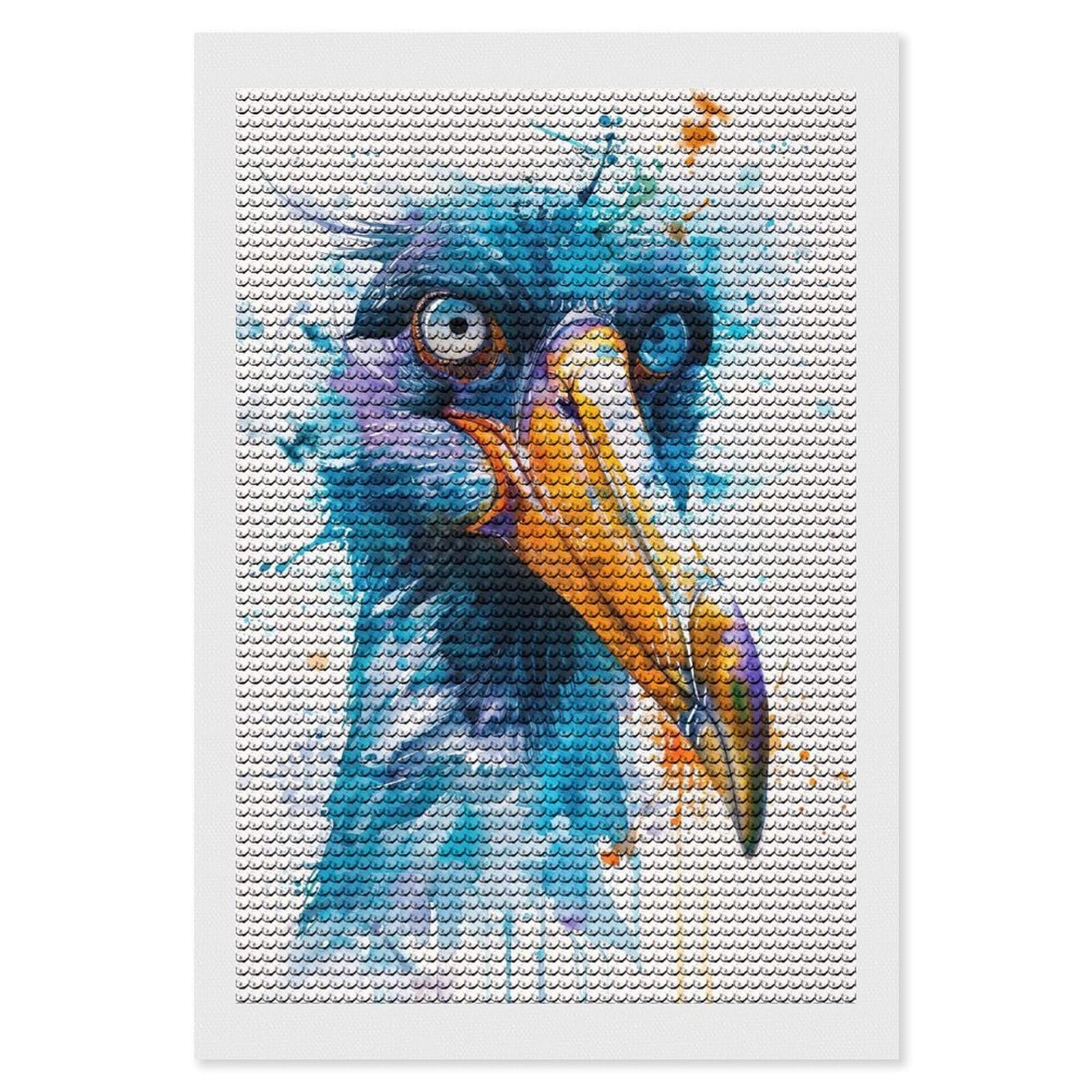 Junmoney Albatross Full Drill Diamond Painting Kit 8"x12", for Teens, Adhesive Canvas, Bedroom Decor, Holiday Gift Idea
