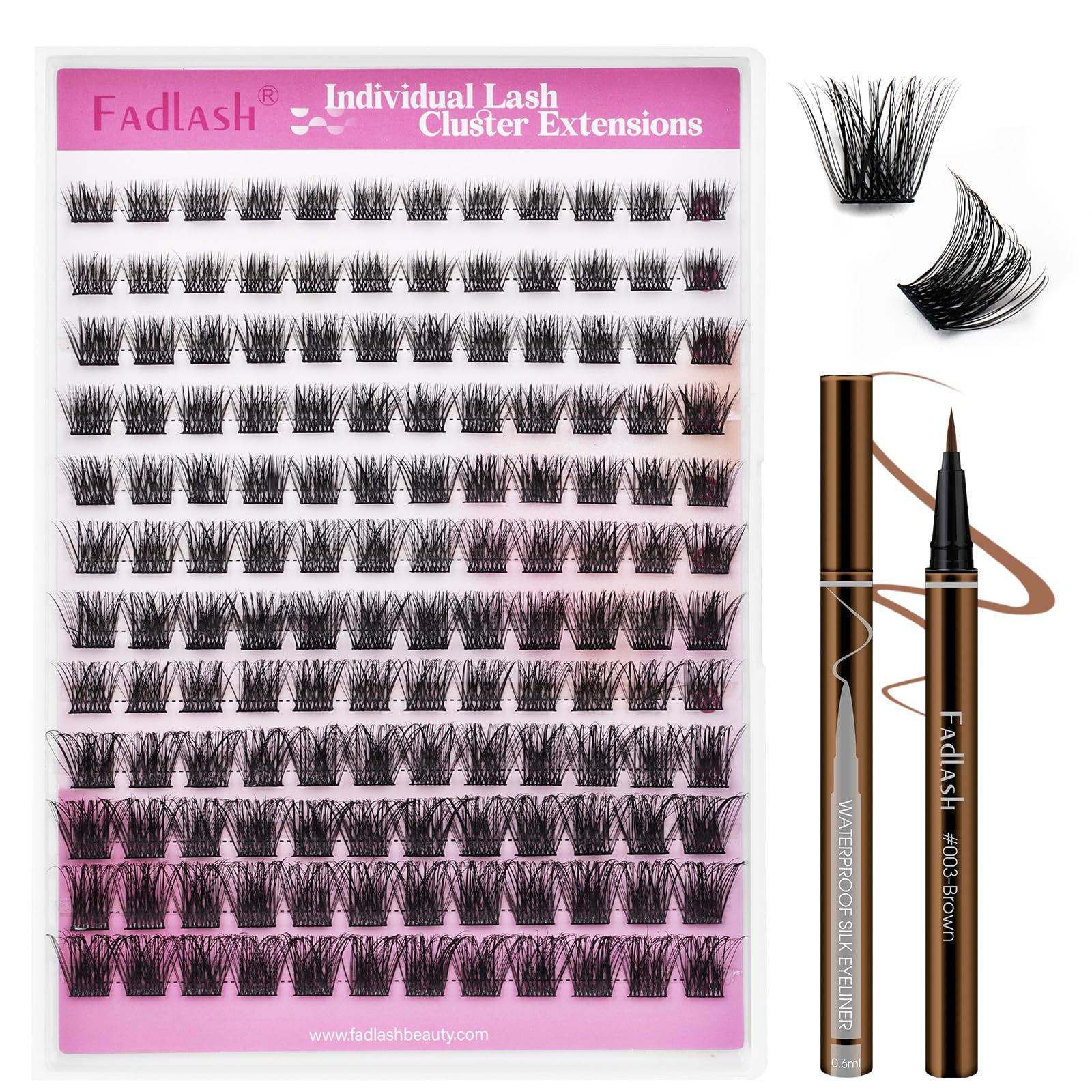 FADLASH Lash 120pcs 0.07mm D Curl 8-16mm 40D Mixed Trays Customizable DIY Eyelash Extensions for Beginners — view 87