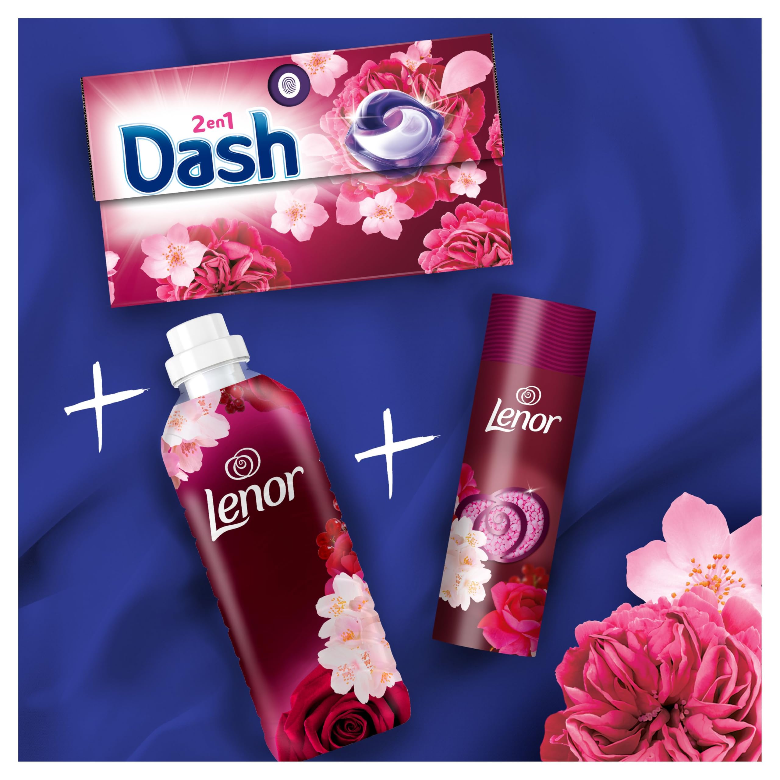 Dash 2en1 PODS, Lessive En Capsule, 104 Lavages (4 x 26 Lavages), Jasmin Et Rose De Mai, 3 SEMAINES DE FRAÎCHEUR* AVEC L’ADOUCISSANT LENOR, Fabriquée En France, Dash 2in1