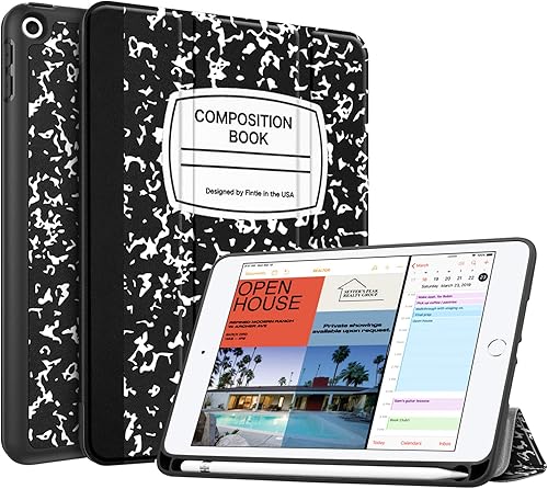 Fintie Funda con soporte para lápiz para iPad Mini 5 2019 - SlimShell Funda protectora de TPU suave y ligera con función de encendido y apagado