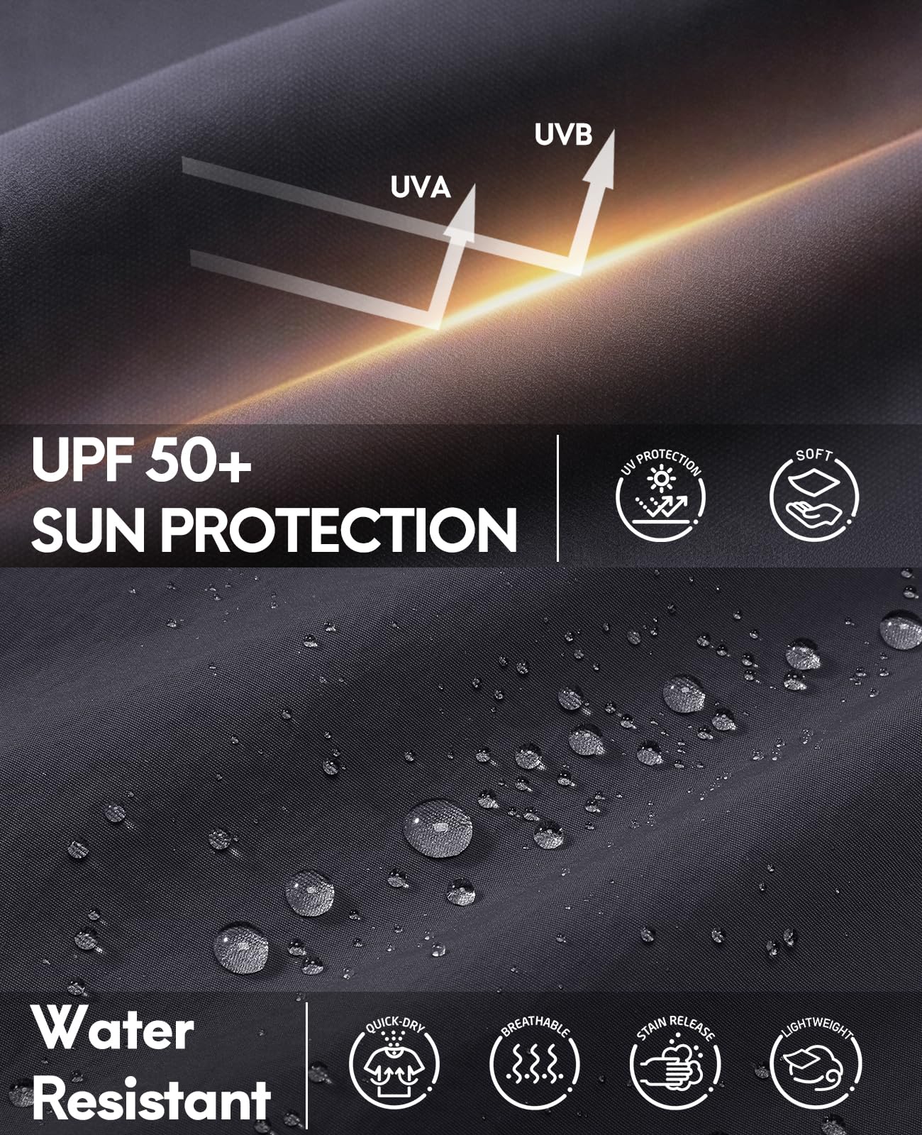 Haimont Camisas de pesca para hombre, protección solar, con botones, para senderismo, viajes, camping, manga corta, protección UV UPF50+