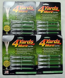 4 Yards More Golf Tees 4" - Green - 4 Packs of 4 - (11926)