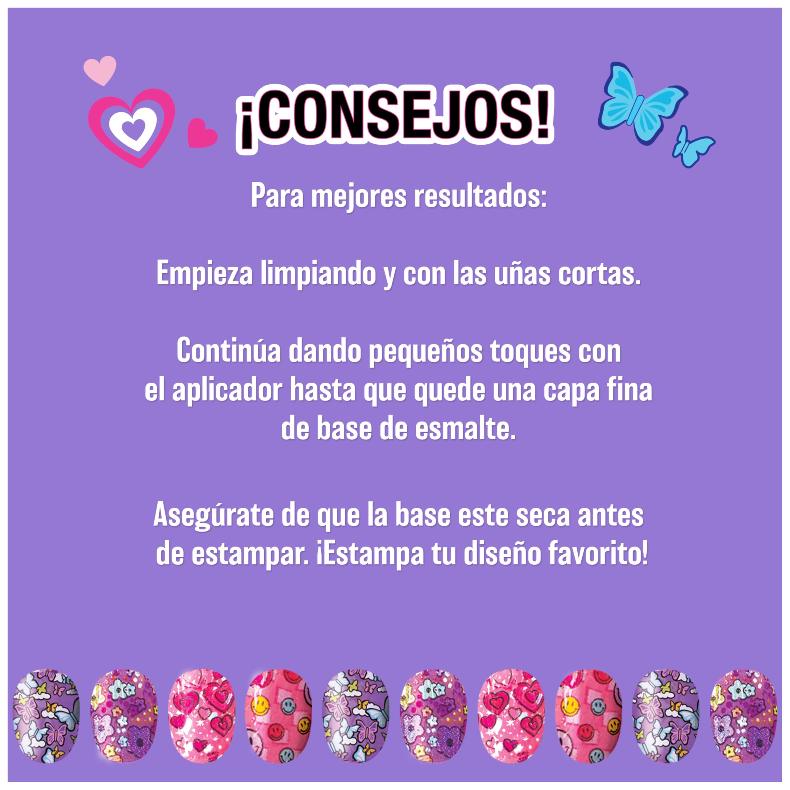 Cool MAKER - Go Glam Nail Studio - KIT MANICURA PARA NIÑAS: Crea 200 Uñas con 4 Diseños Diferentes - Manualidades - Juguetes Niñas 7 Años +