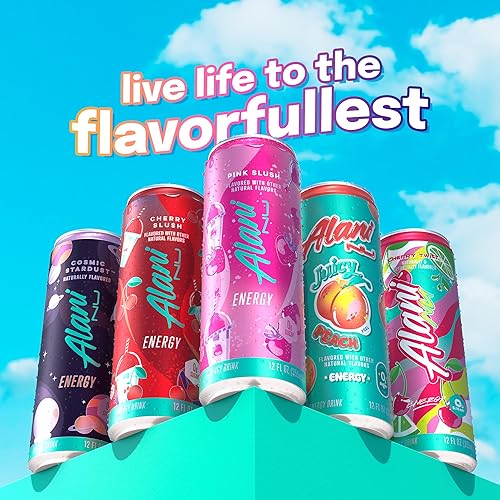 Miniatura 161 de Alani Nu WATERMELON WAVE, bebidas energéticas bajas en calorías, sin azúcar, 200 mg de cafeína, biotina, vitaminas B, cero azúcar, 10 calorías