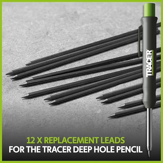Tracer Deep Hole Pencil Replacement Leads – 12 x 2.8mm 2B Graphite Refills