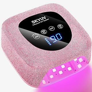 Rechargeable UV LED Nail Lamp, SKYUV Cordless Nail Dryer for Gel Polish, UV Nail Lamp with 4 Timers Setting and LED Touch Screen, Professional Curing Lamp Light with 30 Beads for Salon and Home