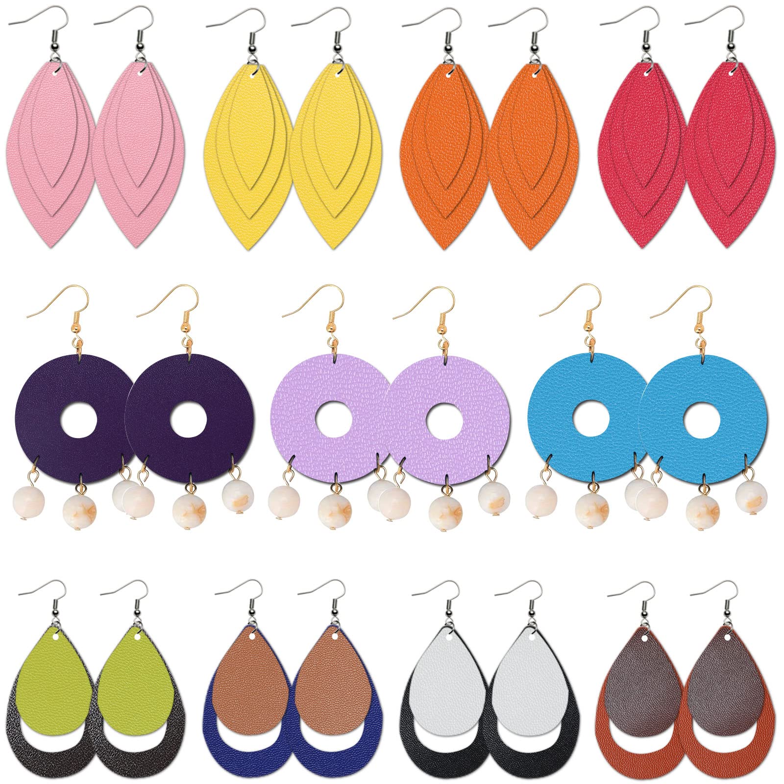 CDY Smooth Faux Leather Sheets Solid Color Faux Leather Fabric Roll Perfect for Making Earrings, Bows,Bags,DIY Crafts (Rose Red)