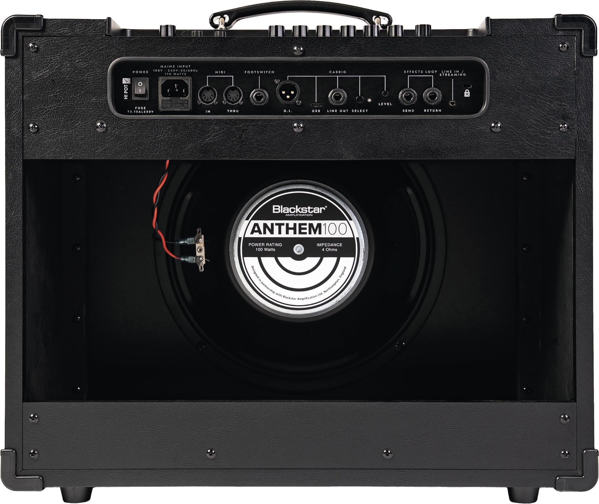 Blackstar ID:X 100 100W Gitarren-Combo-Verstärker mit integrierten Effekten, Amp-Modelling, USB-C- und XLR-Ausgang für Bühne, Studio und Übung