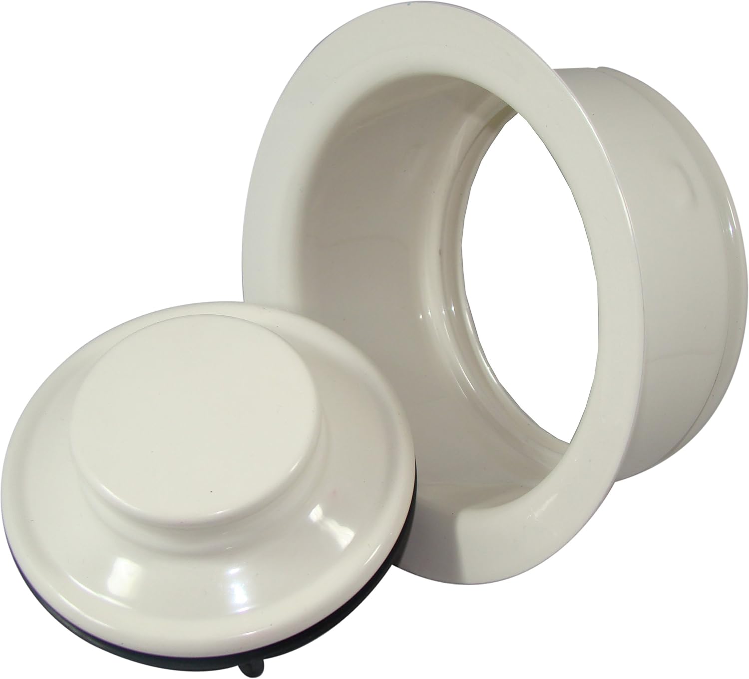 Alps Brass 3Bolt Mount Garbage Disposal Flange & Stopper Set,Biscuit