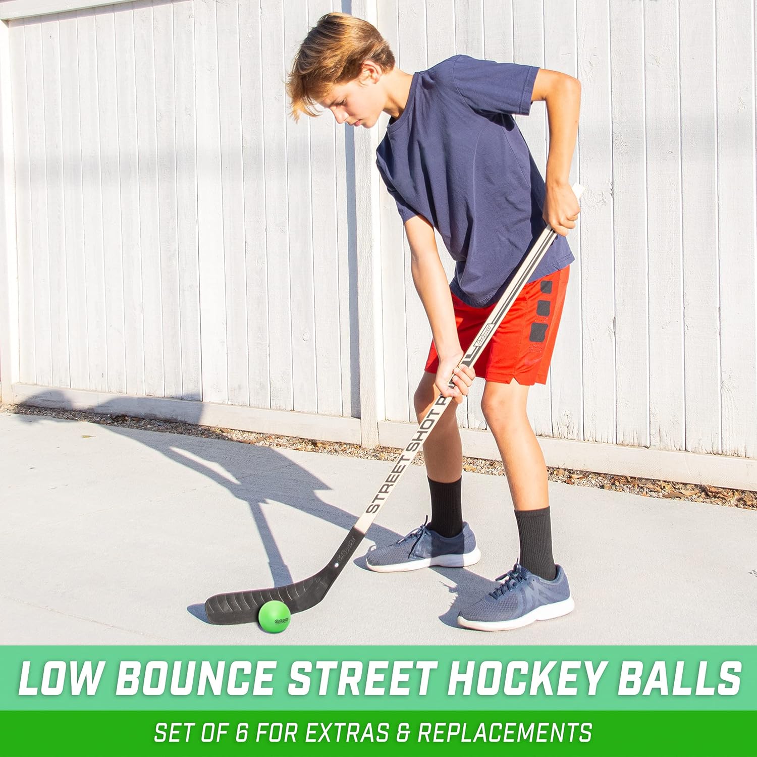 GoSports Street Hockey Ball 6 Pack - Low Bounce 2.5" Balls : Sports & Outdoors