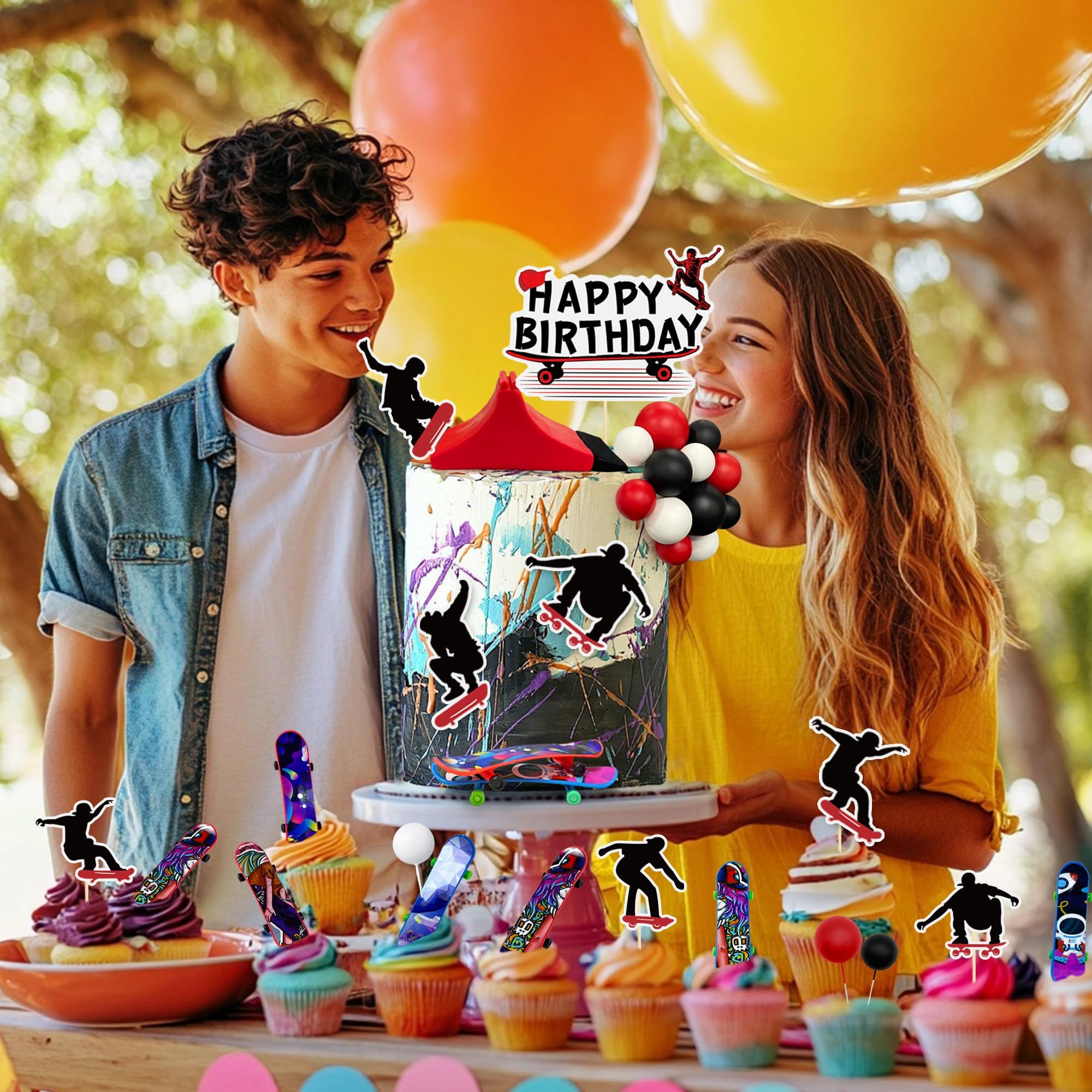 Carte FLUO Bon ANNIVERSAIRE Celebrate Enjoy Skateboard avec Enveloppe Carte FLUO Bon ANNIVERSAIRE Celebrate Enjoy Skateboard avec Enveloppe
