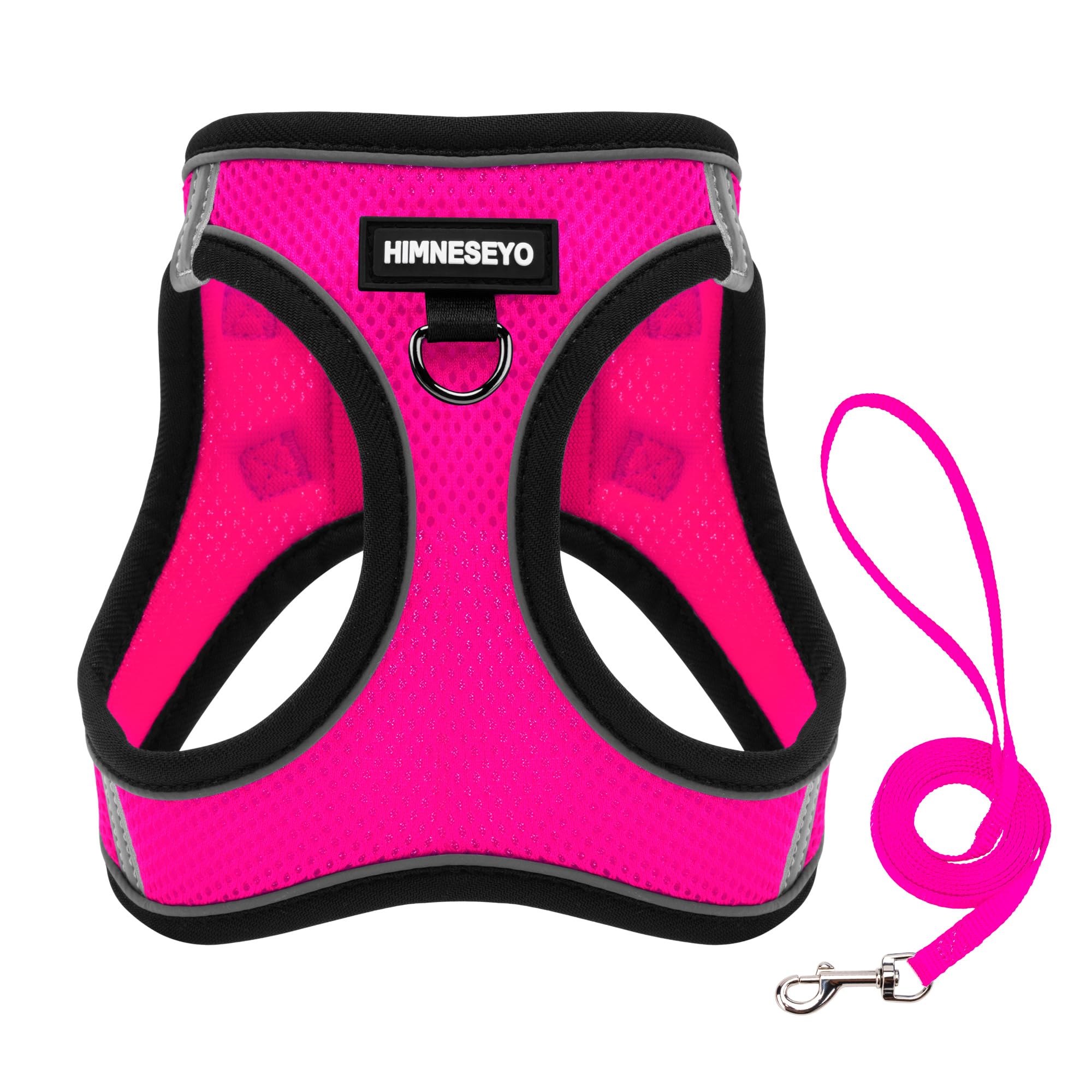 Dog Harness and Leash Set, Dog Harness for Dogs No Pull, No-Chock Step-in Reflective Breathable Lightweight Easy Walk Vest Harnesses with Safety