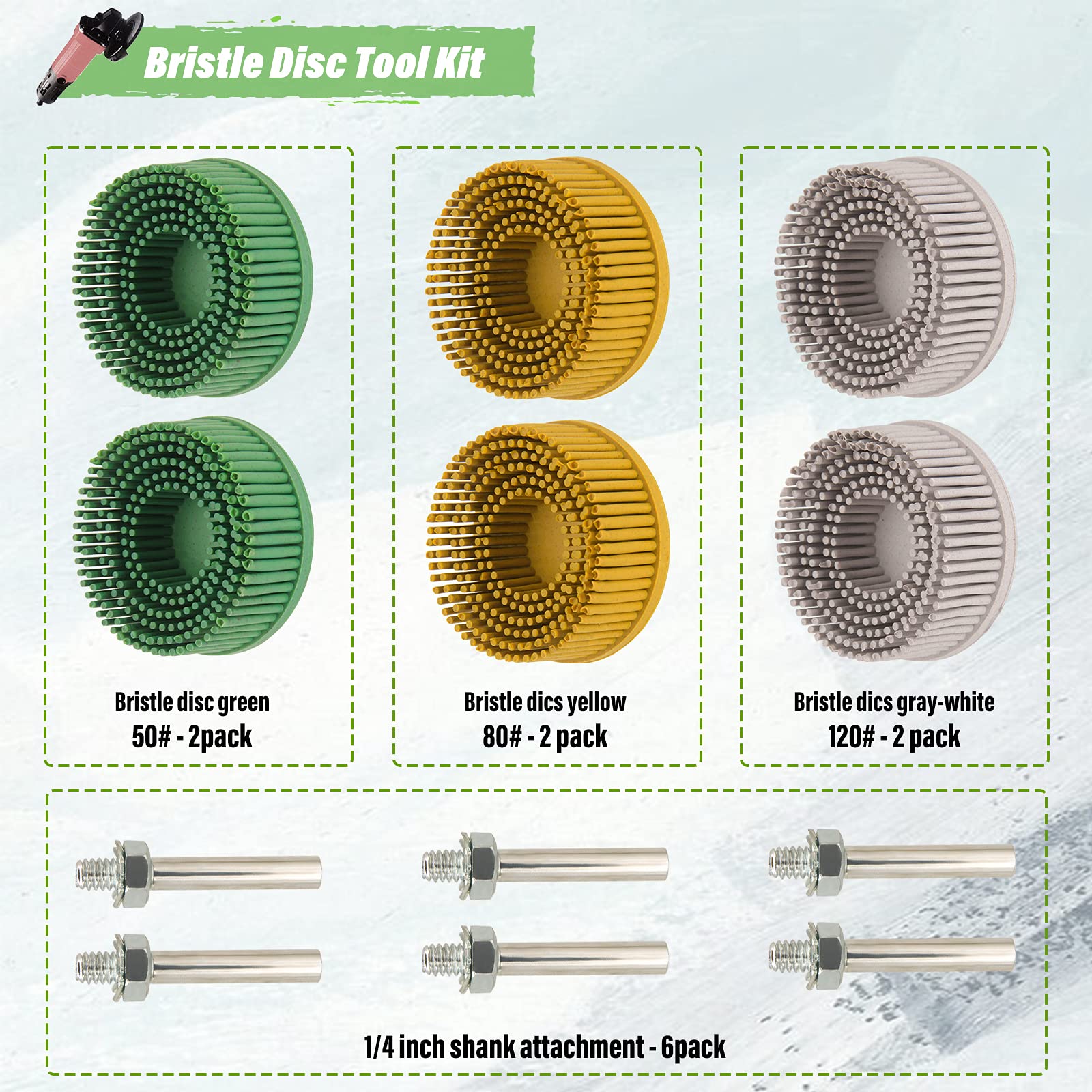 Abrasive Bristle Discs - Coating Removal & Rust Removal -3