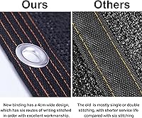 Vista 5 de winemana 40% tela de sombra negra, lona de malla duradera de 3.3 x 6.6 pies con ojales, red resistente para sombra solar de jardín, sombreado