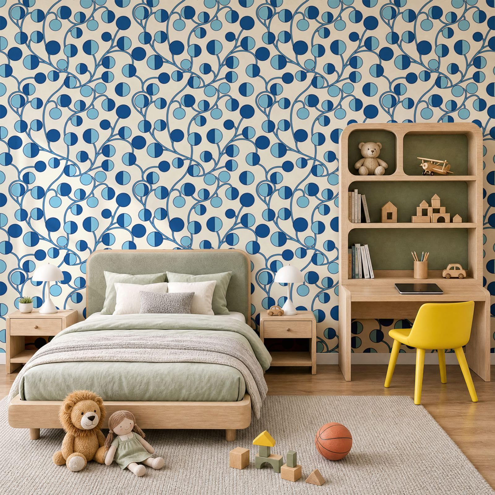 Papier peints panoramique nordique de plantes pour créer un cocon dans la chambre