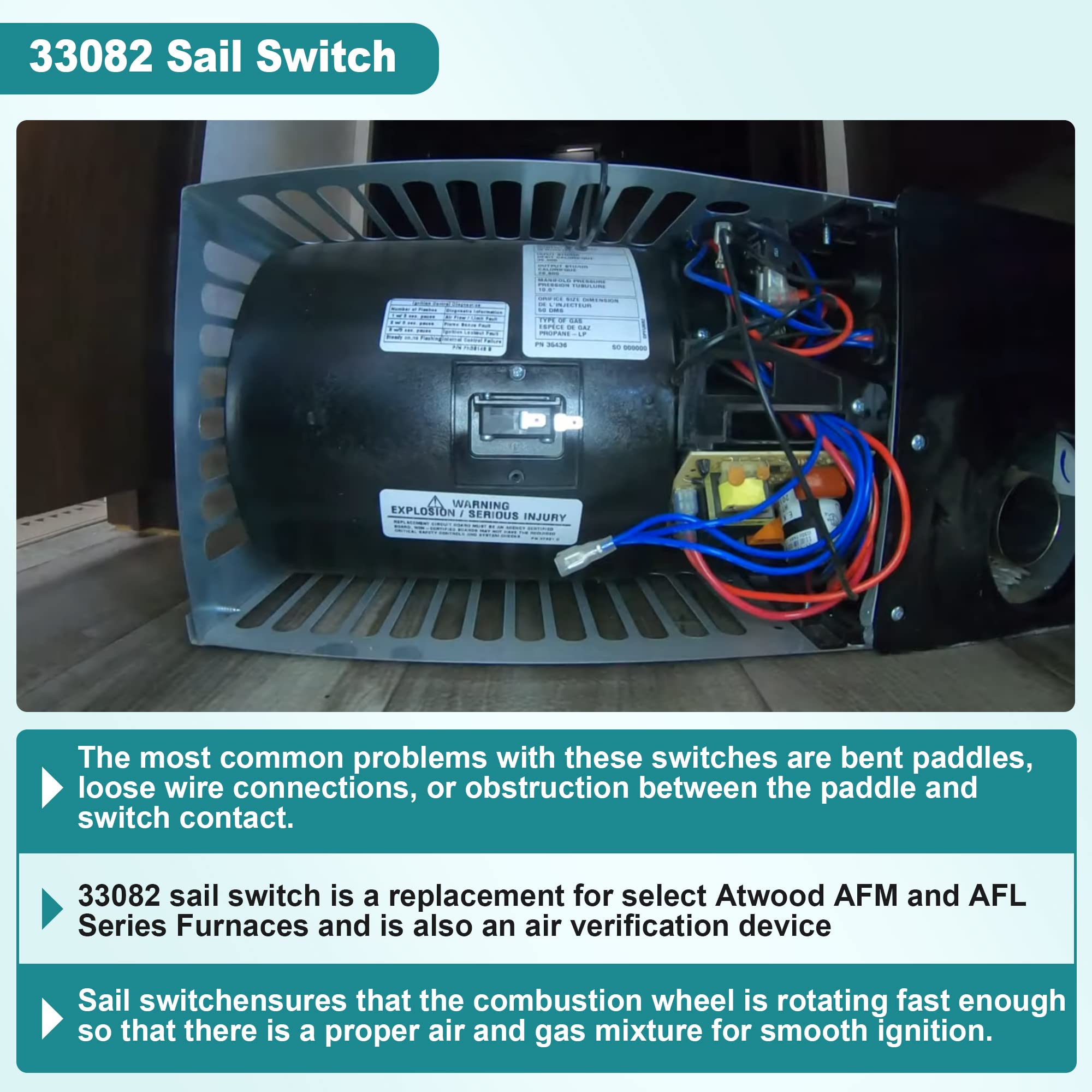 Camper Furnace 2-Pack RV Furnace Sail Switches Dometic AFM/AFLA
