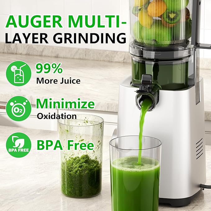 Extractor de Jugos Prensado en Frío Boca Ancha 5.3" 200W 3 e miniatura 7