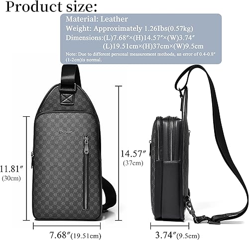 Miniatura 6 de FSD. WG - Mochila bandolera para hombre, bolsa de pecho, bolsa de hombro, bolsa de senderismo de viaje para hombres con resistente al agua