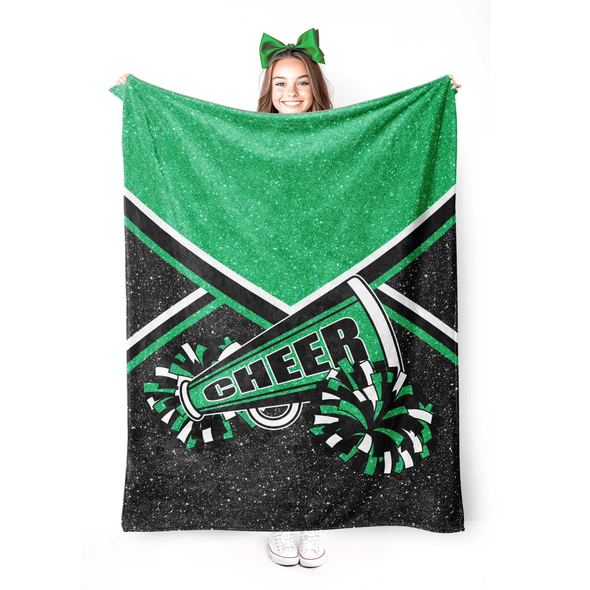 Batorkpl Cheerleader Kosmetiktasche – Silber & Himmelblau, 25x18x5 Cm, Geschenk Fürs Team