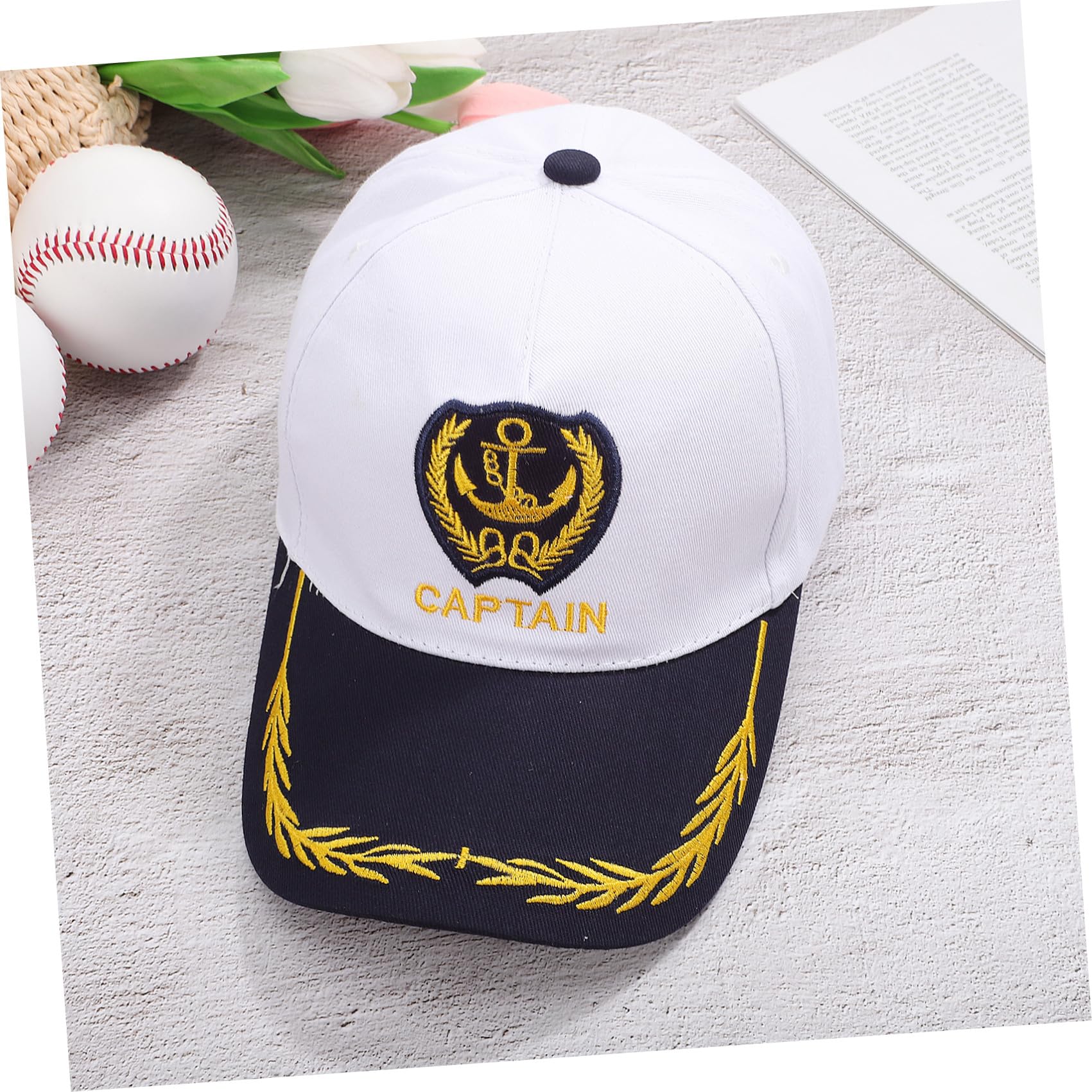 Beavorty 4 Pezzi Cappellino da della Marina Cappellino da da Baseball per Uomo Cappello da Marinaio Senza da Baseball Meme