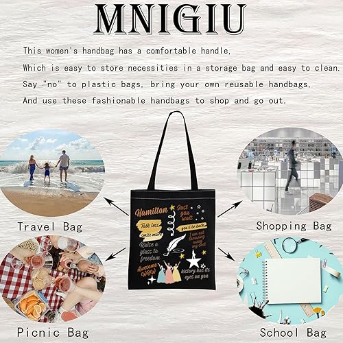 Miniatura 6 de MNIGIU Hamilton Musical Merch Hamilton Broadway Theatre Gift Bolsa de mano Hamilton Regalo para fanáticos de Hamilton