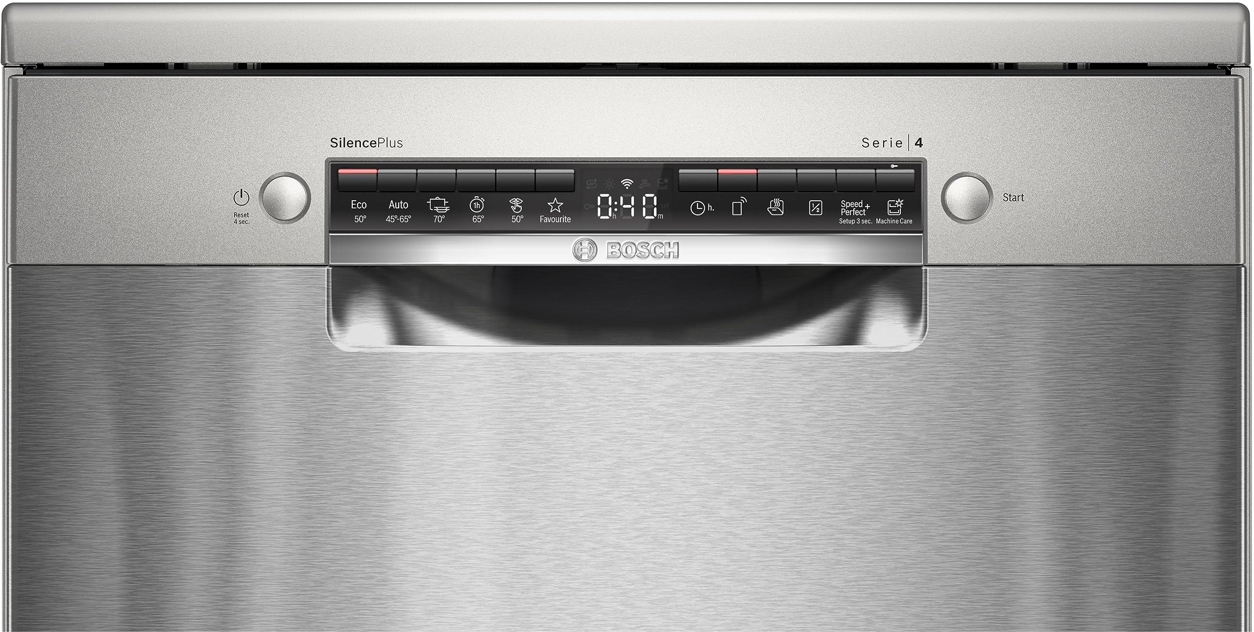 Bosch SMS4EMI01E - Series 4 - Freestanding Dishwasher - 60 cm - 14 Cutlery - Silence Plus 42 dB - Stainless Steel
