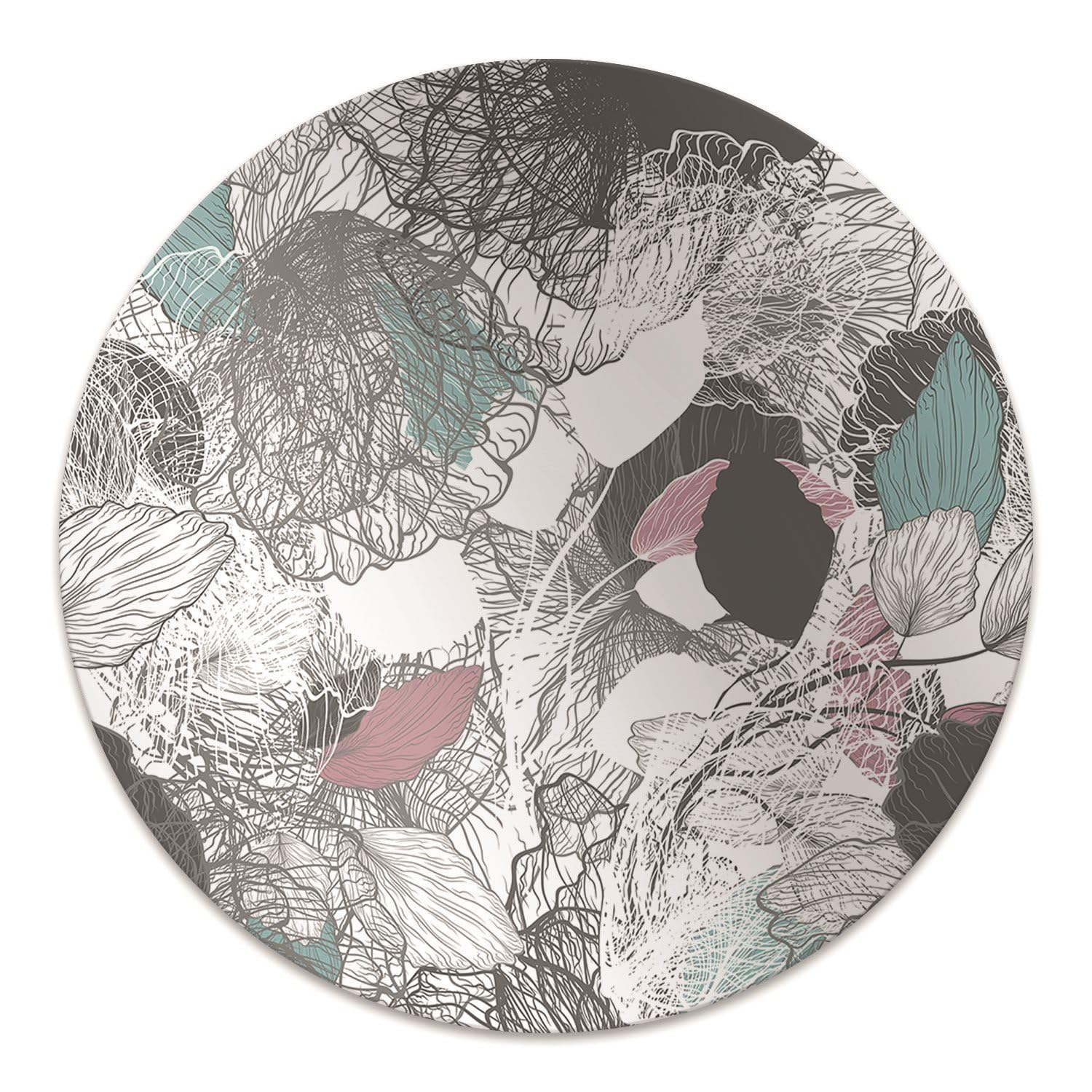 Protection de sol ø100 cm en PVC imperméable et antidérapant à motif floral