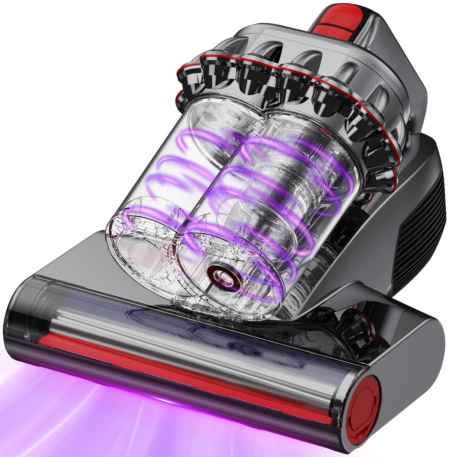Rsaoty Aspiradora Antiacaros,13KPa Aspirador de Acaros,Aspirador de Colchones Acaros con Luz UV y Ultrasónica, Elimina 99.9%,Aire Caliente a 60° para Camas, sofás, alfombras