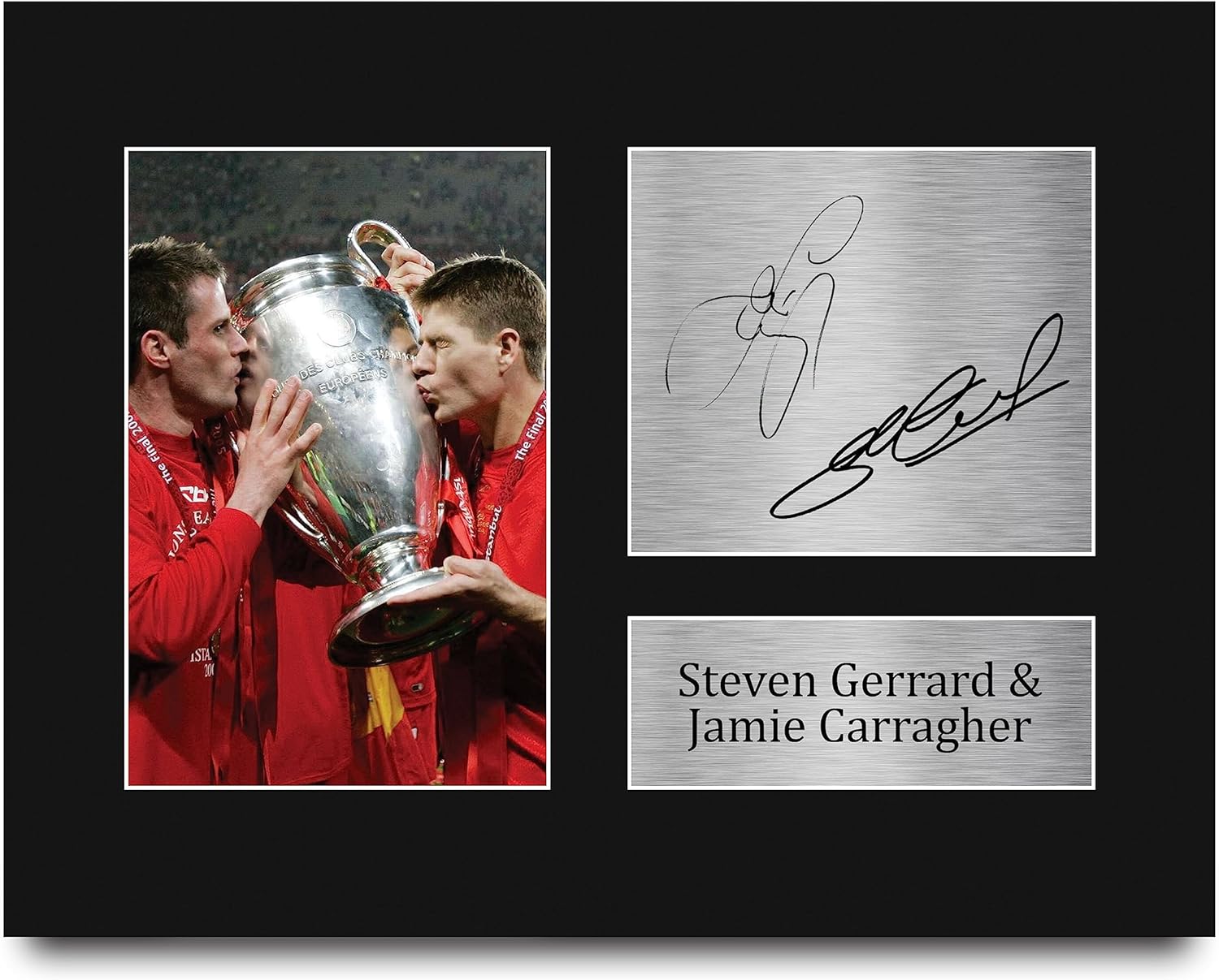 HWC Trading Steven Gerrard & Jamie Carragher Liverpool Gifts Printed Signed Autograph Picture for Soccer Fans and Supporters - US Letter (ID-007966)