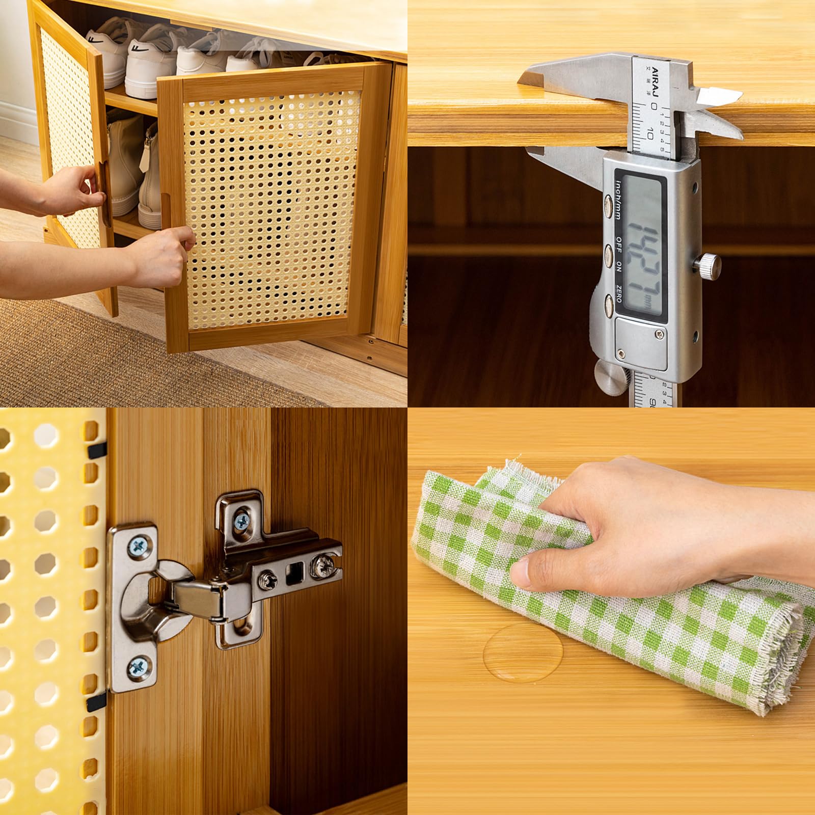 Organizzatore di Letteratura, scarpiera, Panca in Legno, portascarpe, mobiletto con 3 Ante, scaffale per riporre Oggetti all'aperto, Panca per Ingresso, portascarpe per Ingresso, c