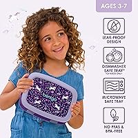 Vista 3 de Bentgo Kids Prints - Lonchera para niños, a prueba de derrames, con 5 compartimentos, estilo bento, tamaño de porciones ideales para edades de 3 a 7