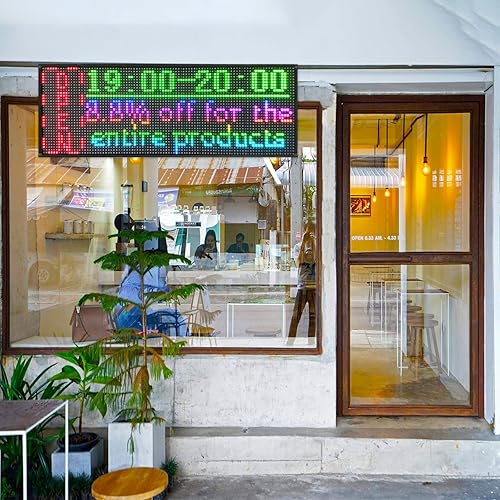 Miniatura 6 de P10 Señal LED al aire libre 39 "x 14" RGB WiFi a todo color programable brillante LED desplazamiento mensaje pantalla programable tablero de