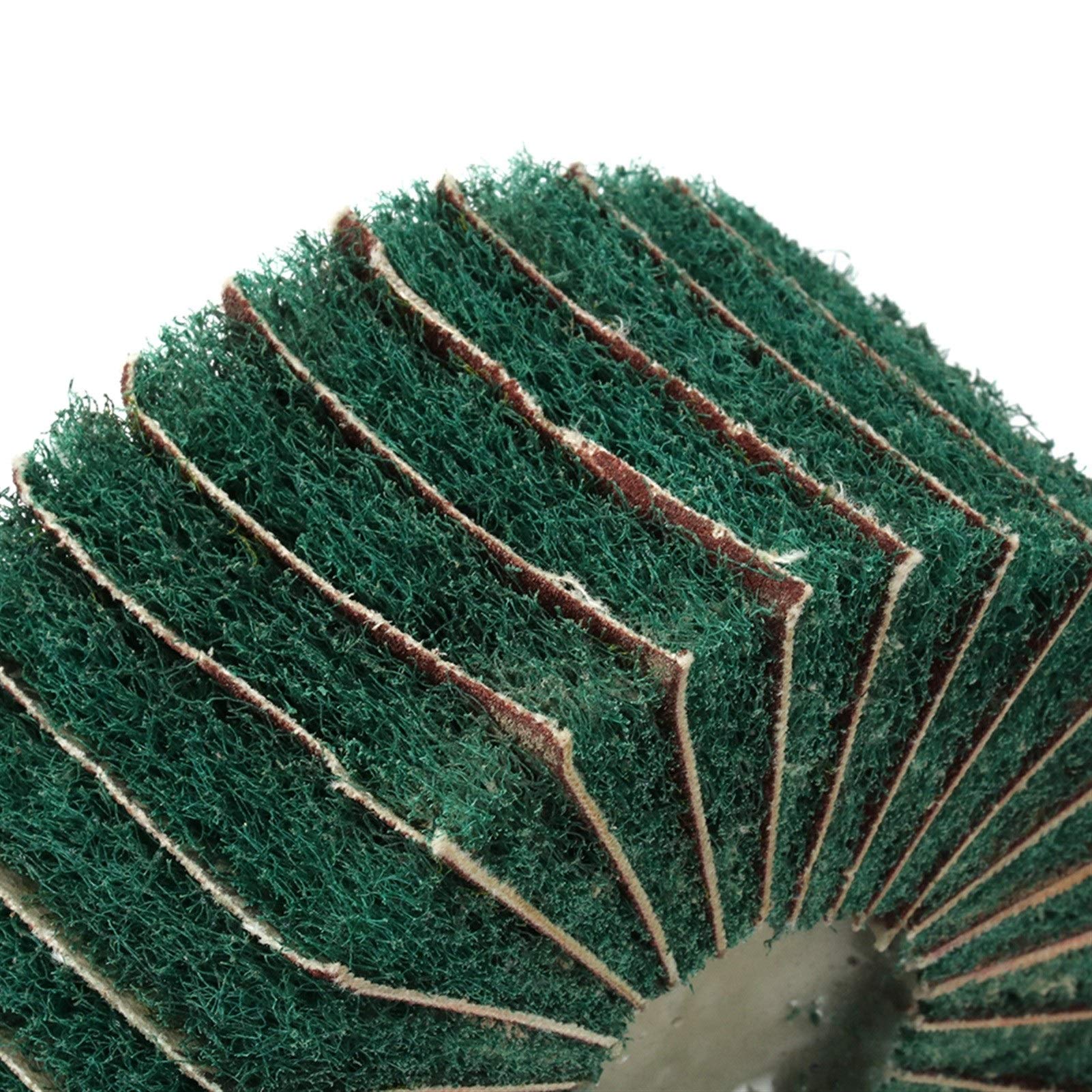 Koło klapowe Tarcza szlifierska z włókniną Interleaf 20mm-100mm 180 Grit 6mm Shank ścierna tarcza polerska do metalu(50x40mm 10Pcs)