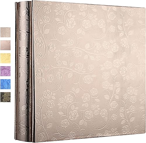 Vista 14 de Vienrose - Álbum grande de fotos (1000 compartimentos), funda de piel sintética, para álbum de boda, familiar, bebé, aniversario, graduación