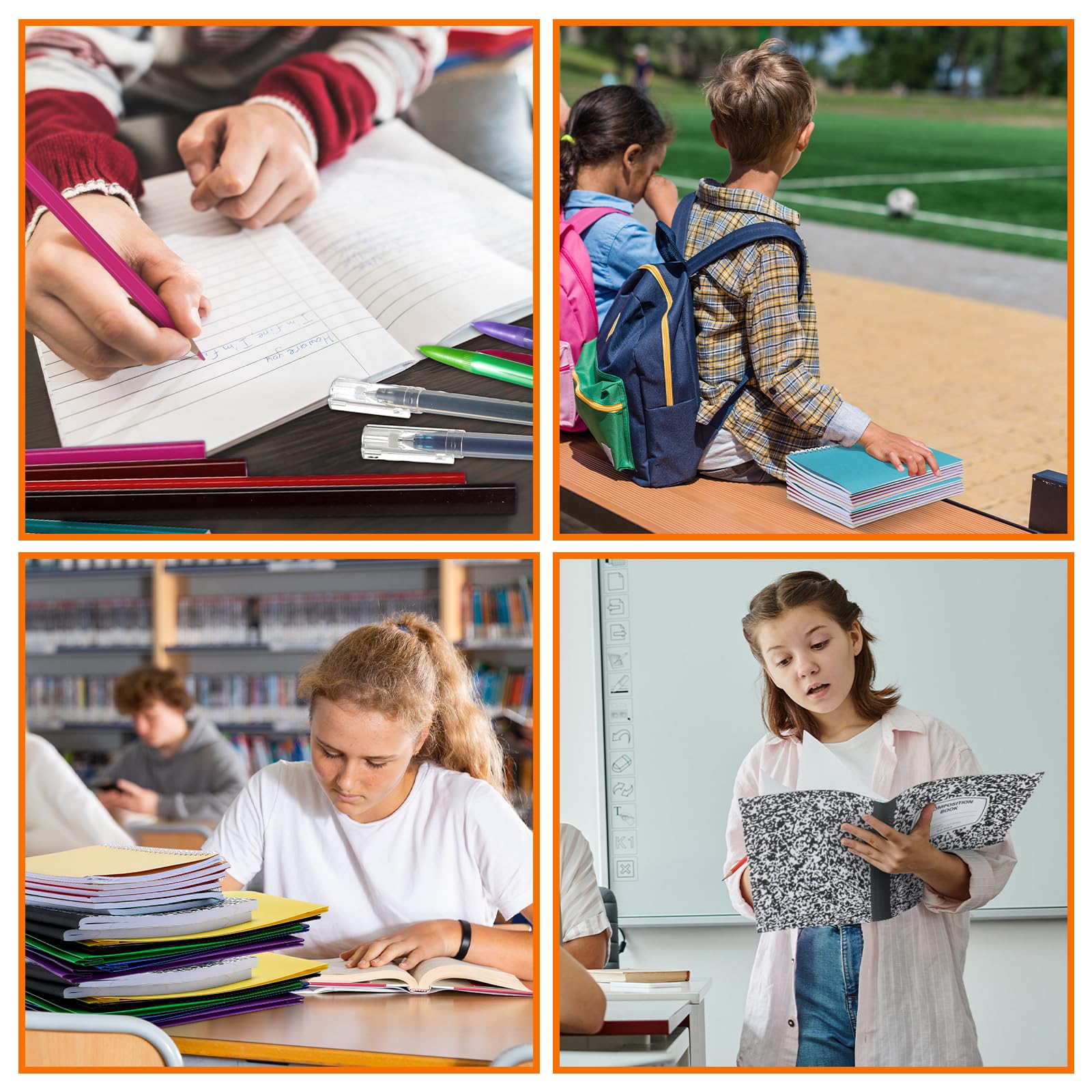 Kit de fournitures scolaires pour la rentrée scolaire comprenant des notes adhésives, des spirales, des intercalaires, des classeurs, des crayons, des stylos et bien plus encore pour garçons