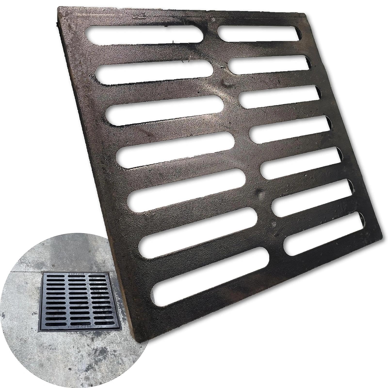 MOSINSBO 16x16 Ductile Iron Square Drain Grate